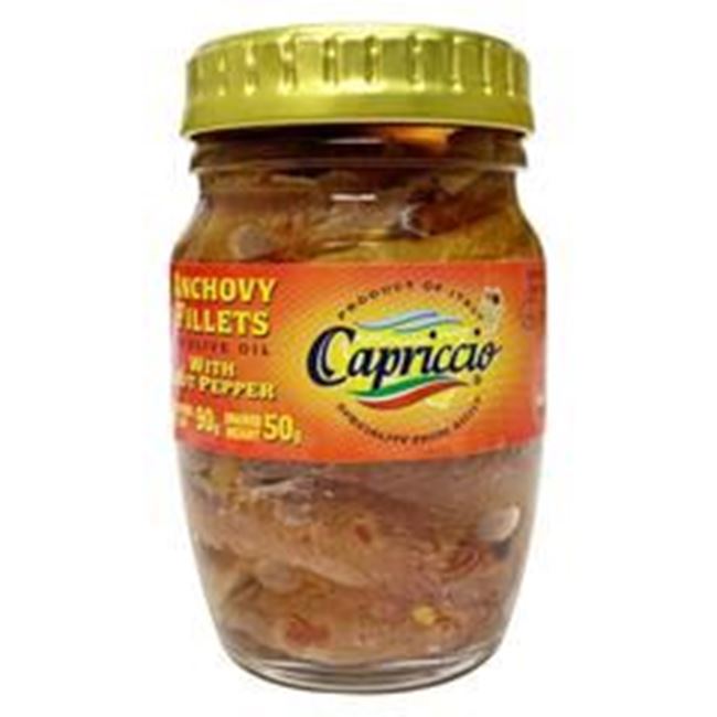 Picture of CAPRICCIO ANCHOVY FILLETS WITH HOT PEPPER 90g