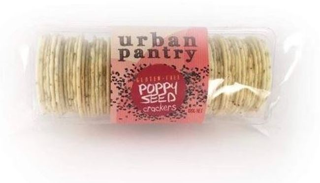 Picture of URBAN PANTRY GLUTEN FREE POPPY SEED CRACKERS 100g