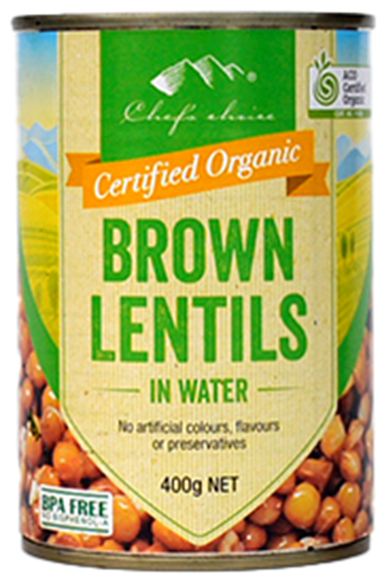 Picture of CHEF'S CHOICE ORGANIC BROWN LENTILS 400g