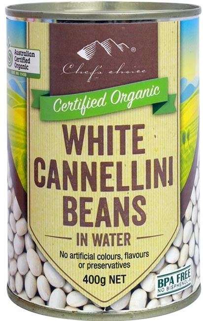 Picture of CHEF'S CHOICE ORGANIC WHITE CANNELLINI BEANS 400g