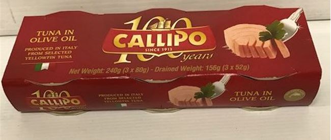 Picture of CALLIPO TUNA IN OLIVE OIL 80g 3 PACK