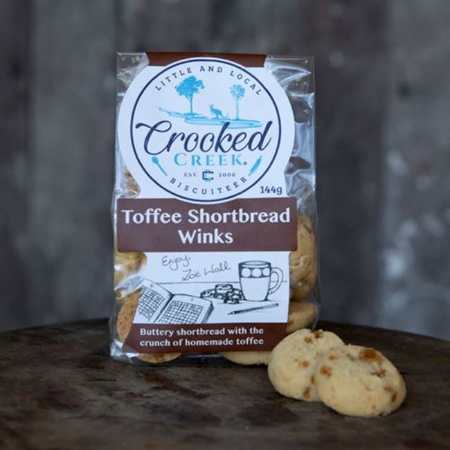 Picture of CROOKED CREEK TOFFEE SHORTBREAD WINKS 144g