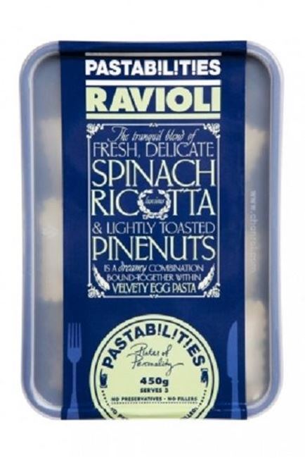 Picture of PASTABILITIES RAVIOLI SPINACH, RICOTTA & PINENUTS 450g