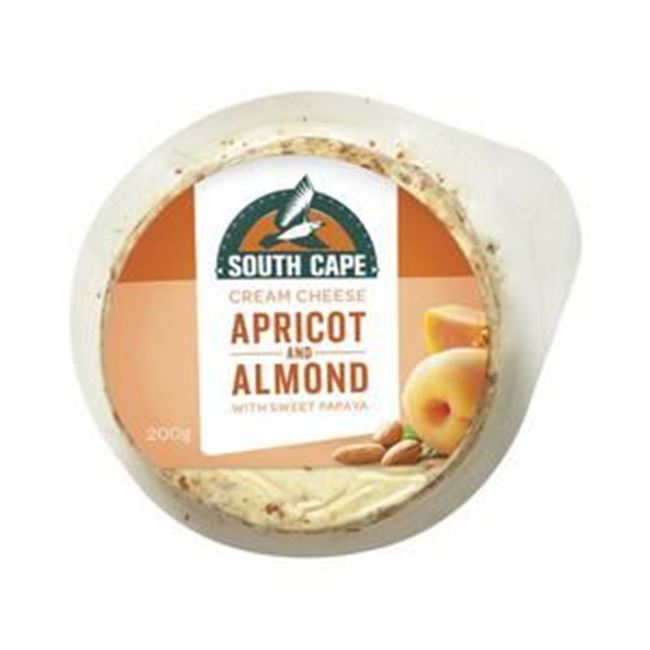 Picture of SOUTH CAPE CREAM CHEESE APRICOT & ALMOND 200g