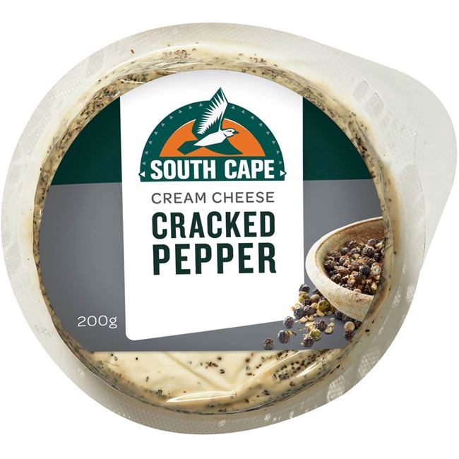 Picture of SOUTH CAPE CREAM CHEESE CRACKED PEPPER 200g