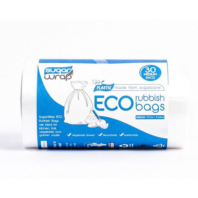 Picture of SUGAR WRAP ECO RUBBISH BAGS (MED) 27L