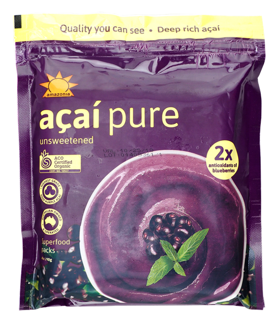 Picture of AMAZONIA ACAI PURE UNSWEETENED 4 X100g