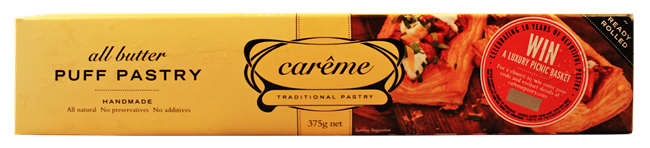 Picture of CAREME ALL BUTTER PUFF PASTRY SHEET 375g