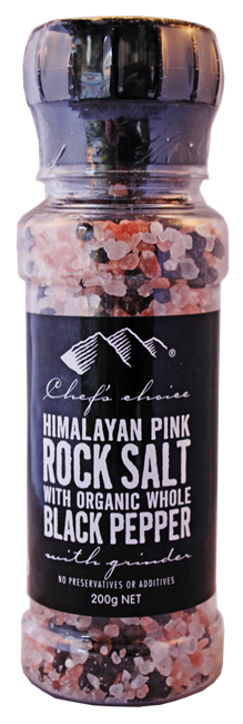 Picture of CHEF'S CHOICE PINK ROCK SALT & ORG PEPPER GRINDER 200g