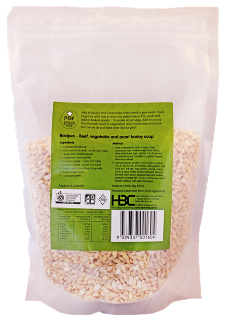 Picture of CHEF'S CHOICE ORGANIC PEARL BARLEY 500g