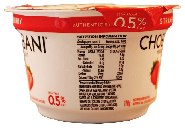 Picture of Chobani Greek Yoghurt Cup Strawberry 170g