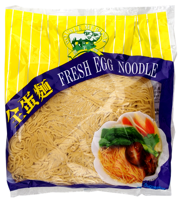 Picture of DOUBLE MERINOS FRESH EGG NOODLE 375g