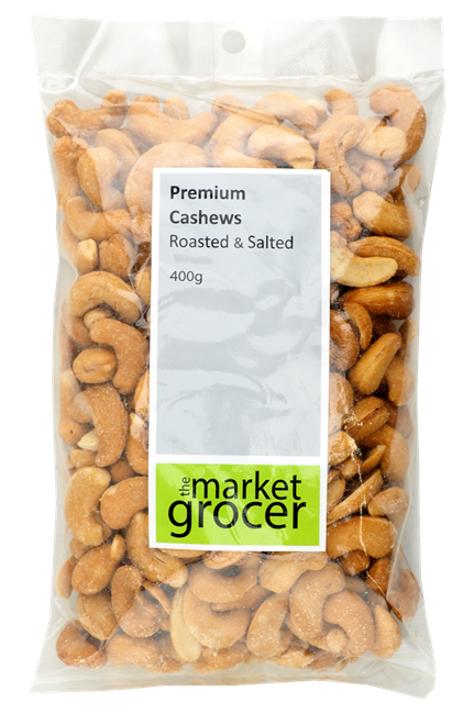 Picture of THE MARKET GROCER PREMIUM CASHEWS ROASTED & SALTED 400g