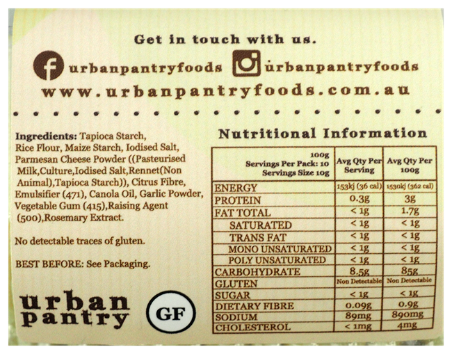 Picture of URBAN PANTRY GLUTEN FREE NATURAL CRACKERS 100g