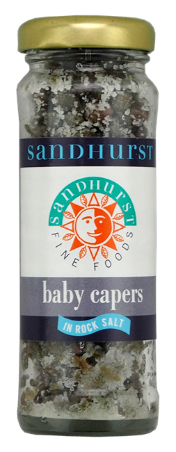 Picture of SANDHURST SALTED BABY CAPERS IN ROCK SALT 75g
