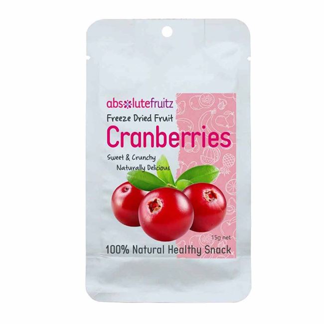 Picture of ABSOLUTE FRUITZ FREEZE DRIED CRANBERRIES 15g