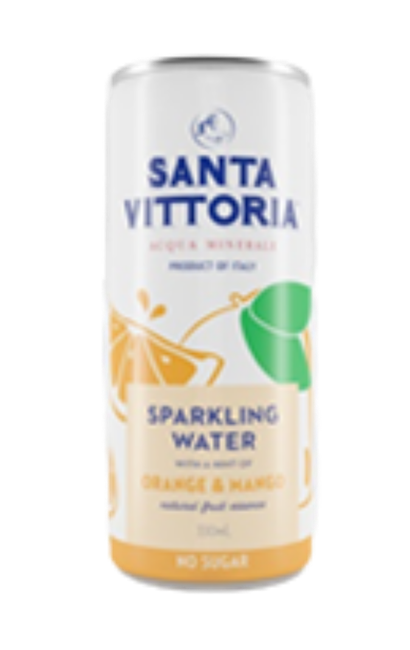 Picture of SANTA VITTORIA SPARKLING WATER ORANGE & MANGO (4 x 330ml)