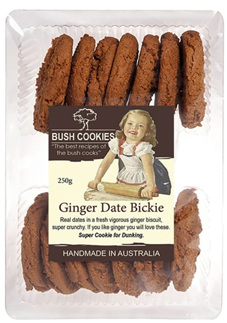 Picture of BUSH COOKIES GINGER DATE 250g