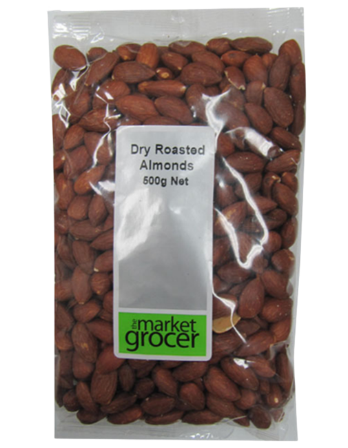 Picture of THE MARKET GROCER DRY ROASTED ALMONDS 500g