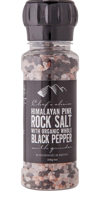 Picture of CHEF'S CHOICE HIMALAYAN PINK ROCK SALT WITH SZECHUAN PEPPER & CRUSHED CHILLI GRINDER 145g