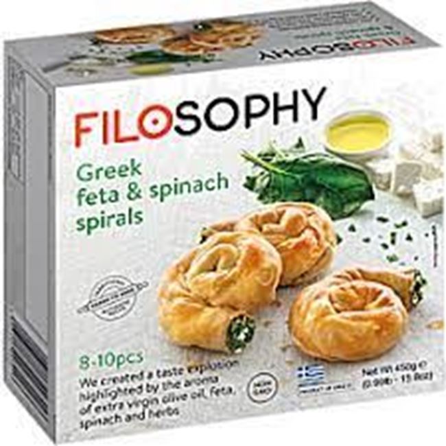 Picture of FILOSOPHY GREEK FETA & SPINACH MINI SPIRALS (8-10 PCS) 450g